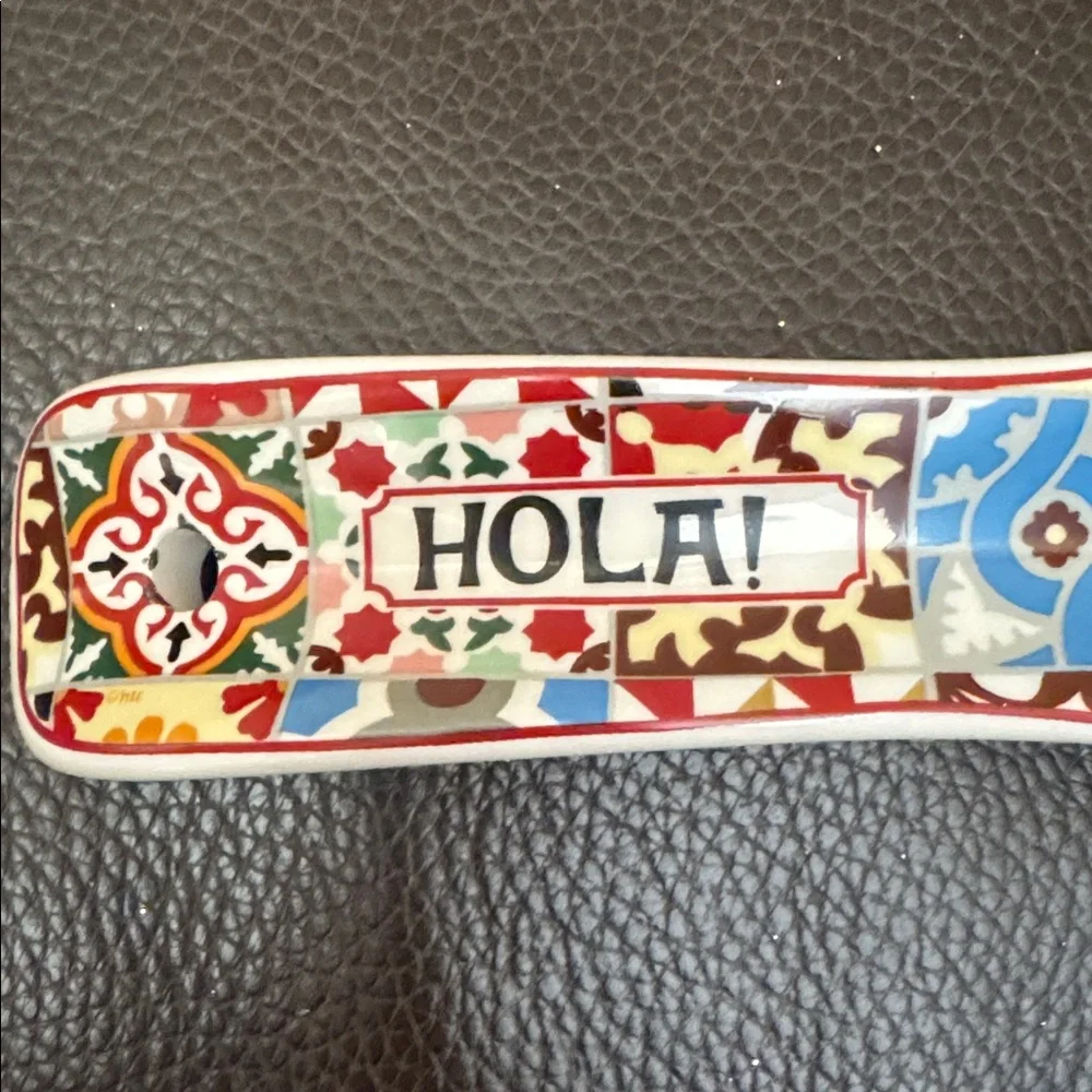 Ceramic Multi Colored Spoonrest from Valencia Spain
